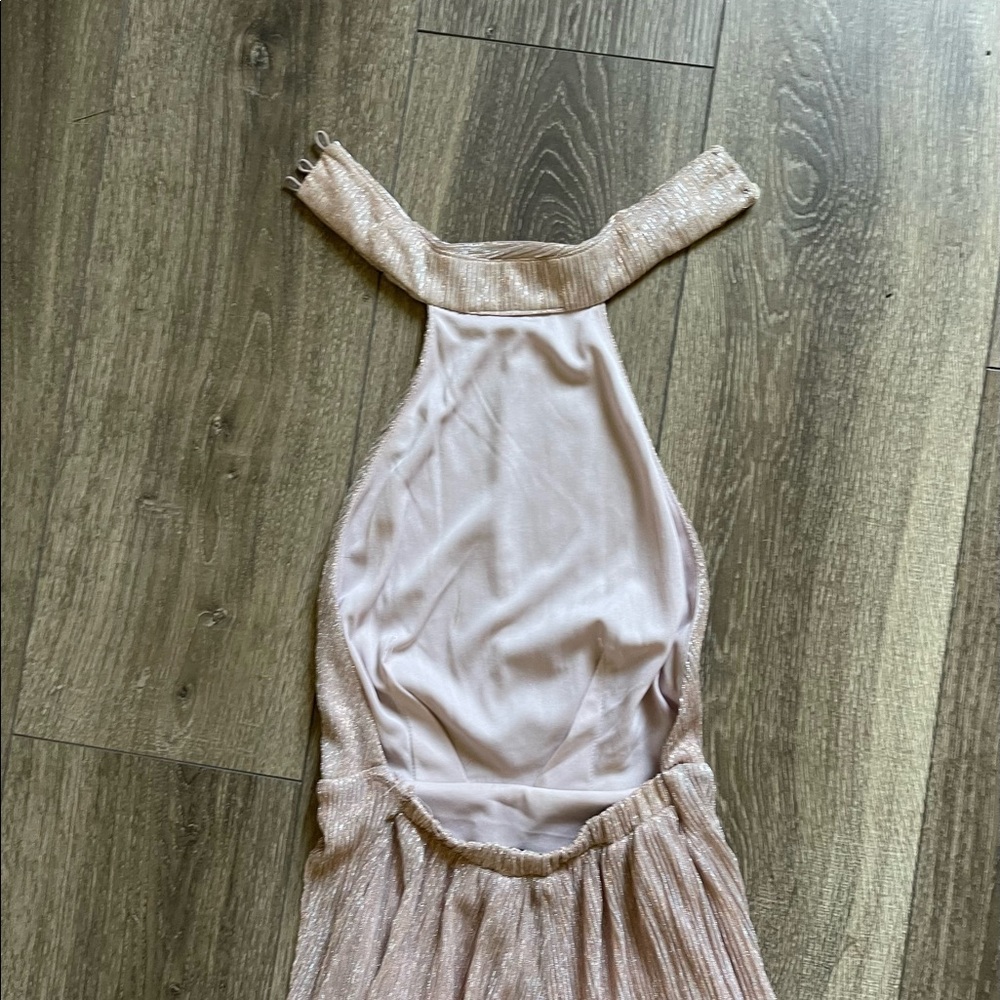 Gold shimmery bridesmaids dress